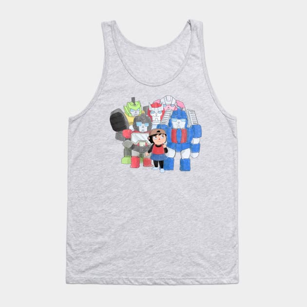 robo crossing Tank Top by inkpocket